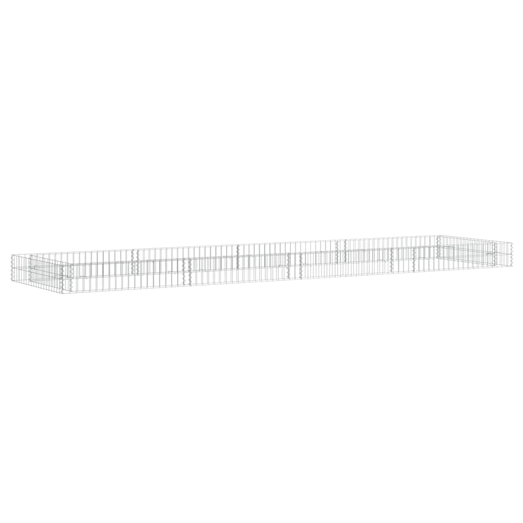 vidaXL Gabion Raised Bed | Silver | Galvanised Steel | Large 1