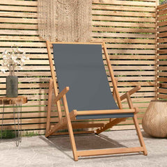 vidaXL Beach Chair Solid Teak Wood