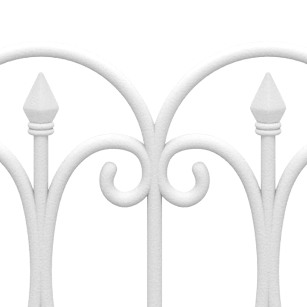 vidaXL Lawn Edgings 17 pcs White 10 m PP 5