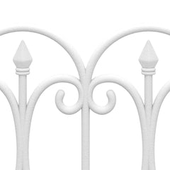 vidaXL Lawn Edgings 17 pcs White 10 m PP 5