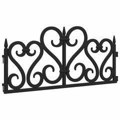 vidaXL Lawn Edgings 17 pcs Black 10 m PP 3