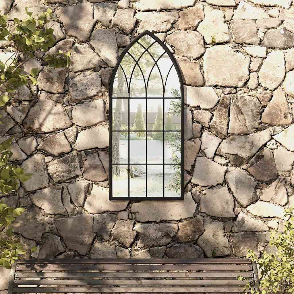 vidaXL Garden Mirror Iron for Outdoor Use