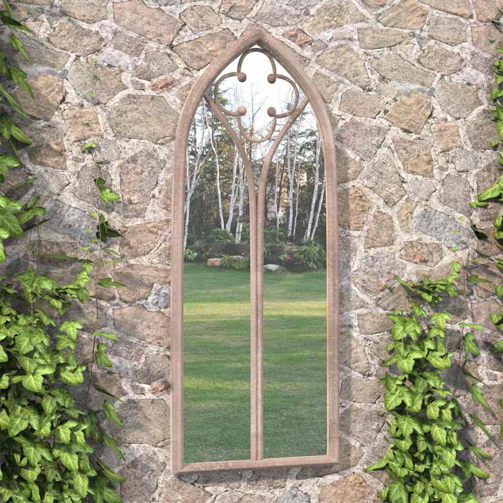 Garden Mirror Iron for Outdoor Use Sand 70 cm 30 cm
