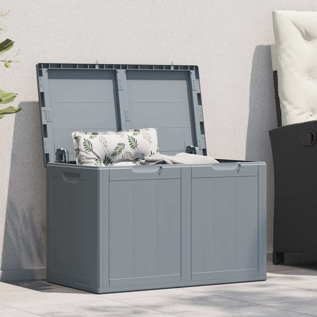 vidaXL Storage Box | Grey | Polypropylene | Large | Storage | Garden Storage Box 1