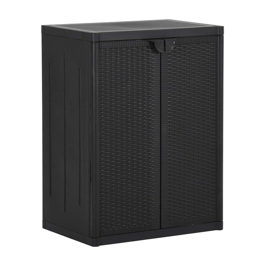 Garden Storage Cabinet Black PP