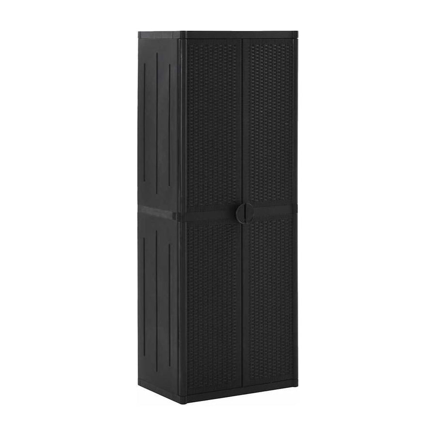 vidaXL Garden Cabinet | Black | Polypropylene | Medium | Garden Cabinet 1