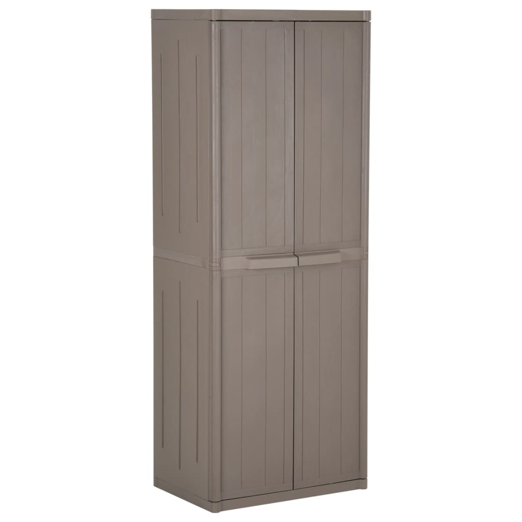 vidaXL Garden Cabinet | Brown | 100% Polypropylene | 65 x 45 x 172 cm 1