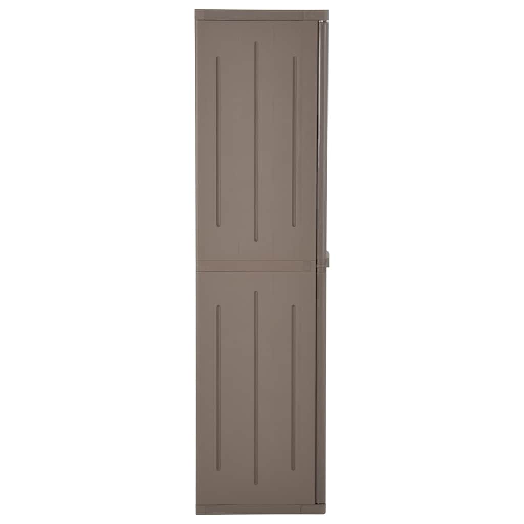 vidaXL Garden Cabinet | Brown | 100% Polypropylene | 65 x 45 x 172 cm 4