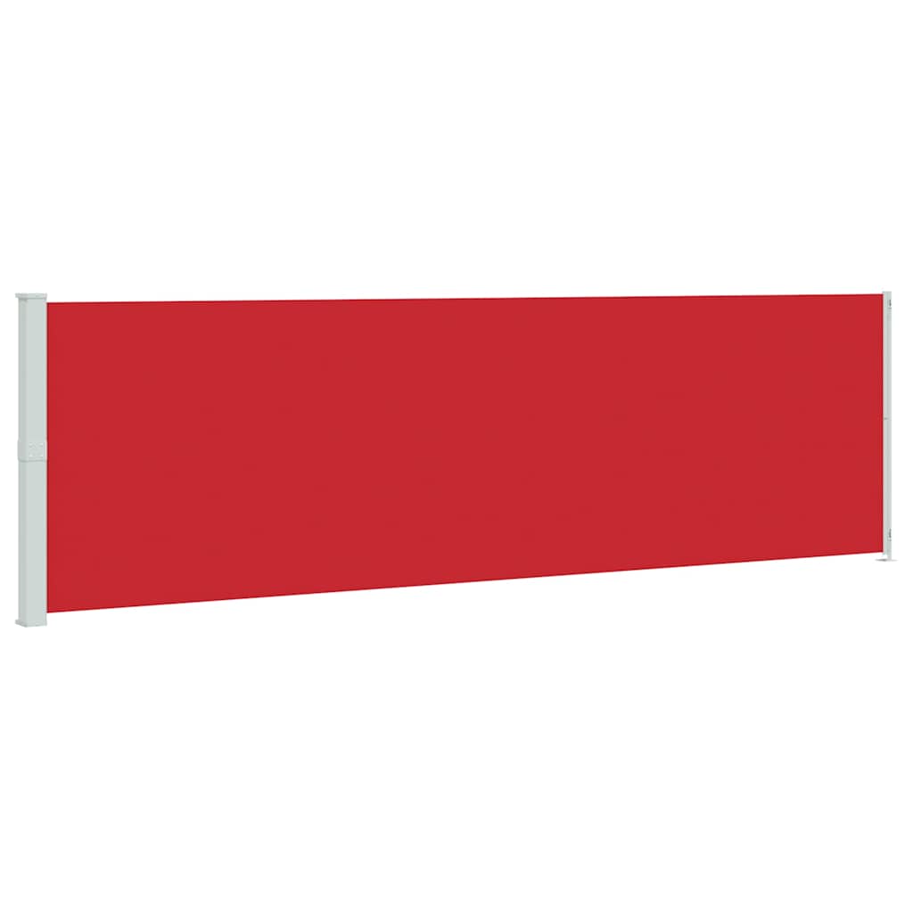 Patio Retractable Side Awning 180x614 cm Drop 600 cm Width 180 cm Red