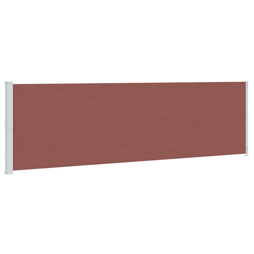 vidaXL Patio Retractable Side Awning 180x600 cm Brown 2