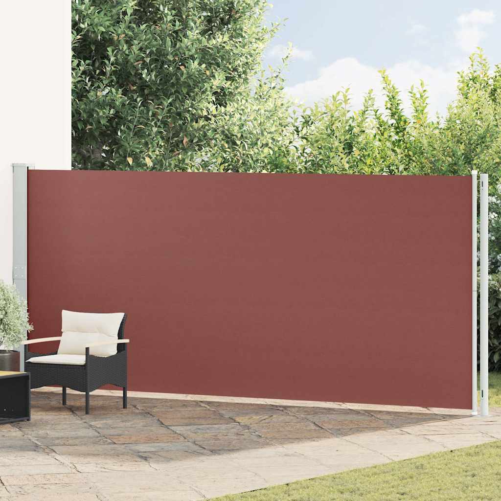 vidaXL Patio Retractable Side Awning 180x600 cm Brown 1