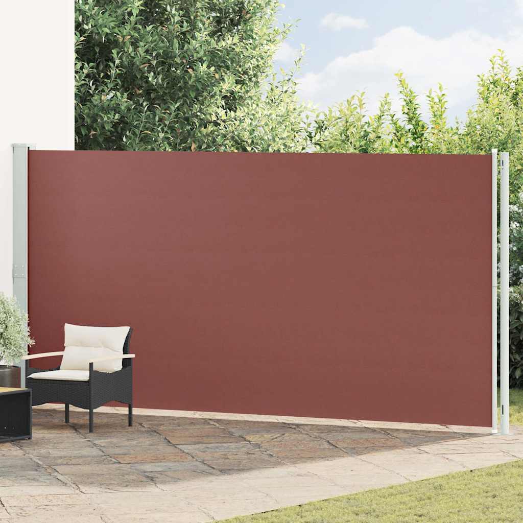vidaXL Patio Retractable Side Awning 200x614 cm Brown 1