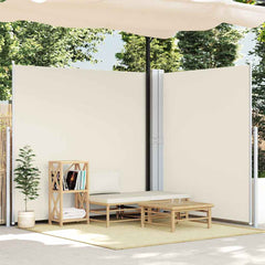 vidaXL Side Awning | Cream | Polyester with PU coating, steel, aluminium 1