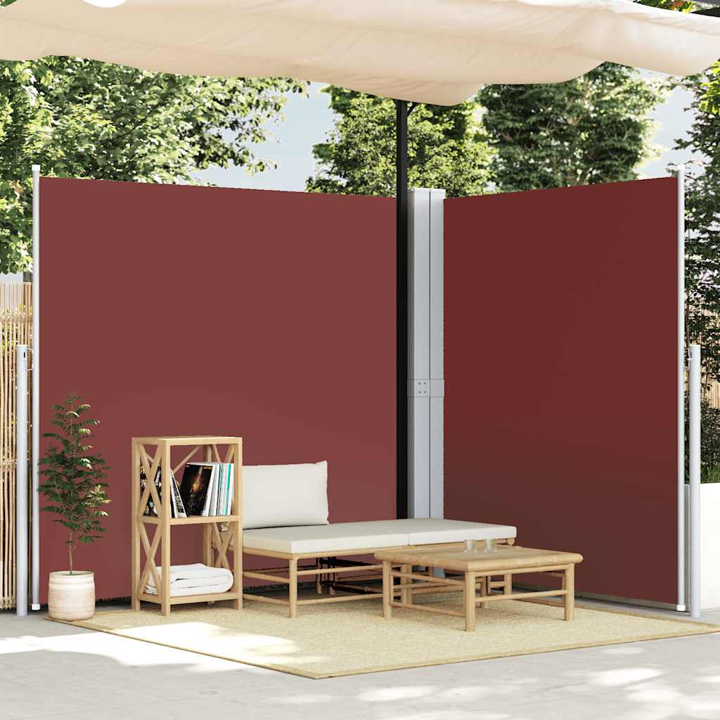 vidaXL Retractable Side Awning Brown 220x600 cm 1