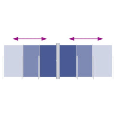 vidaXL Retractable Side Awning Blue 220x600 cm 3
