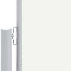 vidaXL Retractable Side Awning Cream 200x1000 cm 3