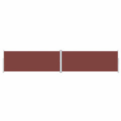 vidaXL Retractable Side Awning Brown 200x1000 cm 2