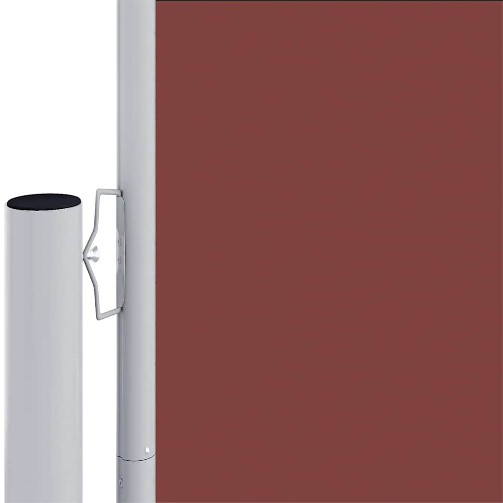 vidaXL Retractable Side Awning Brown 200x1000 cm 3