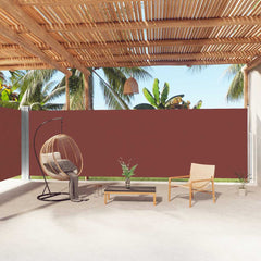vidaXL Retractable Side Awning Brown 200x1000 cm 1