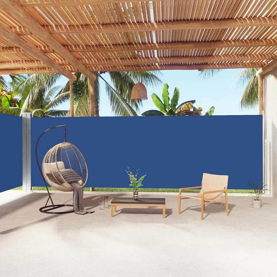 Retractable Side Awning Blue