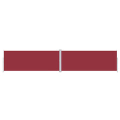 vidaXL Retractable Side Awning Red 200x1000 cm 2