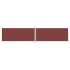 vidaXL Retractable Side Awning Brown 220x1000 cm 2