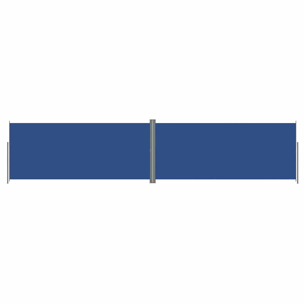 vidaXL Retractable Side Awning Blue 220x1000 cm 2