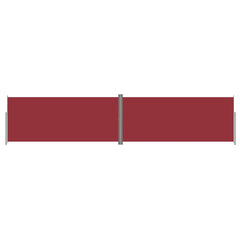 vidaXL Retractable Side Awning Red 220x1000 cm 2