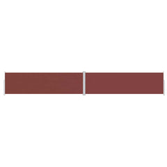 vidaXL Retractable Side Awning Brown 180x1200 cm 2