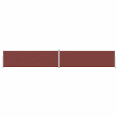 vidaXL Retractable Side Awning Brown 200x1200 cm 2