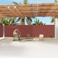 vidaXL Retractable Side Awning Brown 200x1200 cm 1