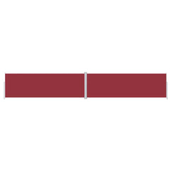 vidaXL Retractable Side Awning Red 200x1200 cm 2