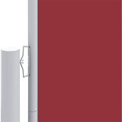 vidaXL Retractable Side Awning Red 200x1200 cm 3