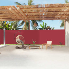 vidaXL Retractable Side Awning Red 200x1200 cm 1