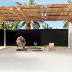 vidaXL Retractable Side Awning Black 220x1200 cm 1