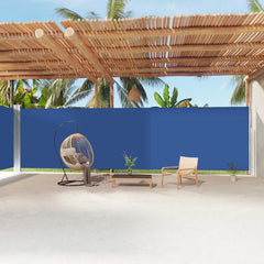 vidaXL Retractable Side Awning Blue 220x1200 cm 1