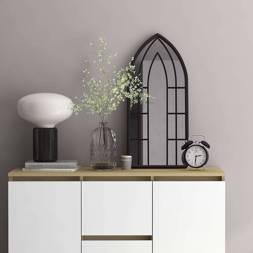 Mirror Iron for Indoor Use Black 70 cm 30 cm
