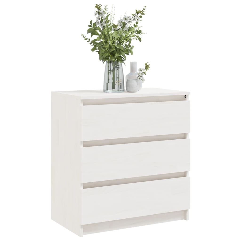 vidaXL Bedside Cabinets 2 pcs White 60x36x64 cm Solid Pinewood 4