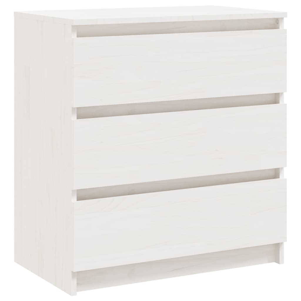 vidaXL Bedside Cabinets 2 pcs White 60x36x64 cm Solid Pinewood 5
