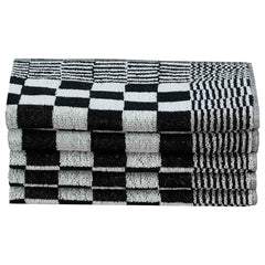 vidaXL Towel Set | Set of 50 | Black and White | 100% Cotton | Various Sizes 6