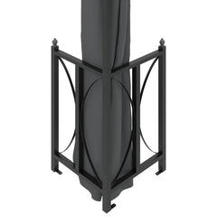 Gazebo with Sidewalls&Double Roofs Anthracite 3 x 4 m