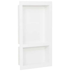 vidaXL Shower Niche with 2 Compartments High Gloss White 41x69x9 cm 1