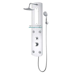 151421 vidaXL Shower Panel Unit 25x43x110 cm Silver 3