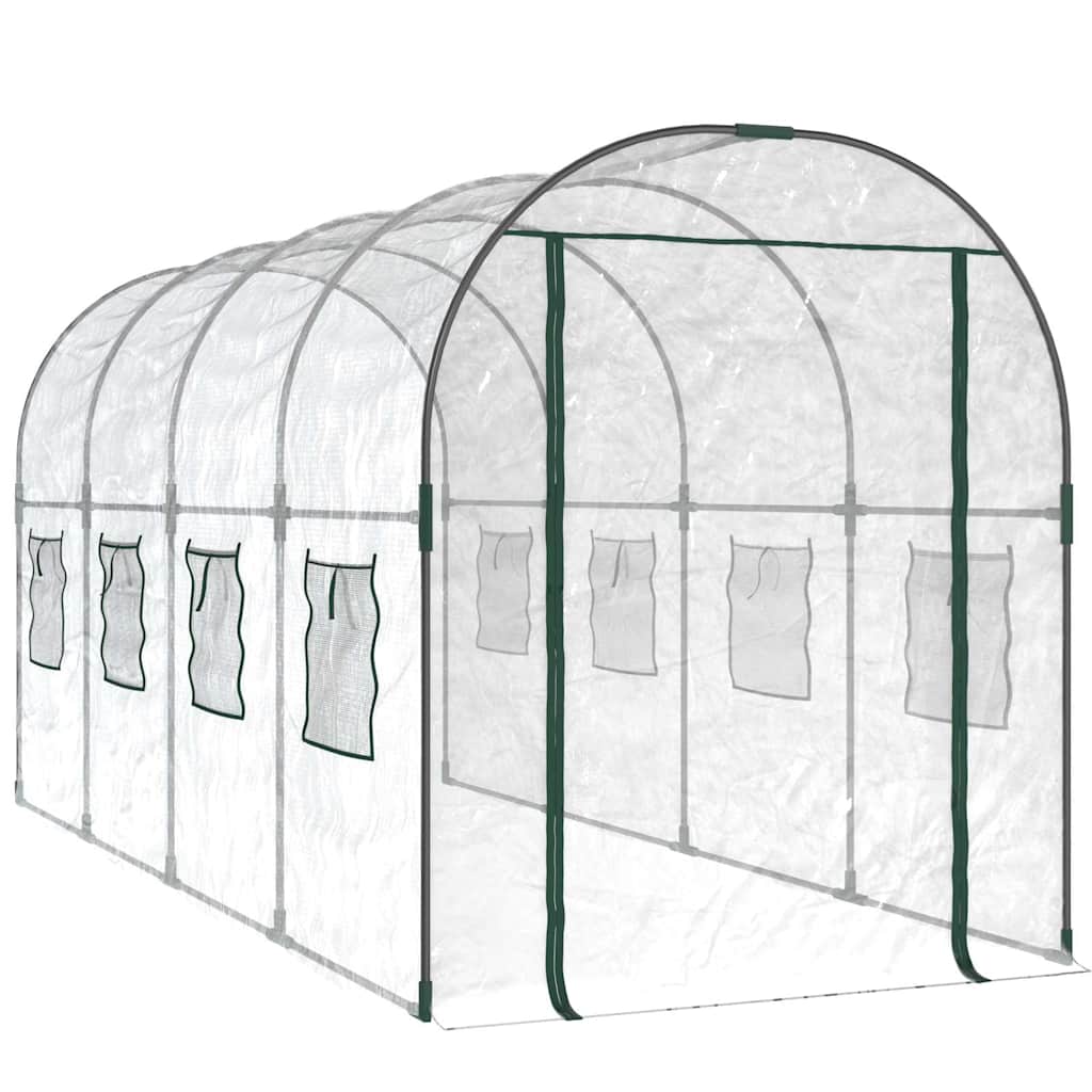 Greenhouse with Frame 160 x 200 x 192.5 cm PVC Transparent 400 cm