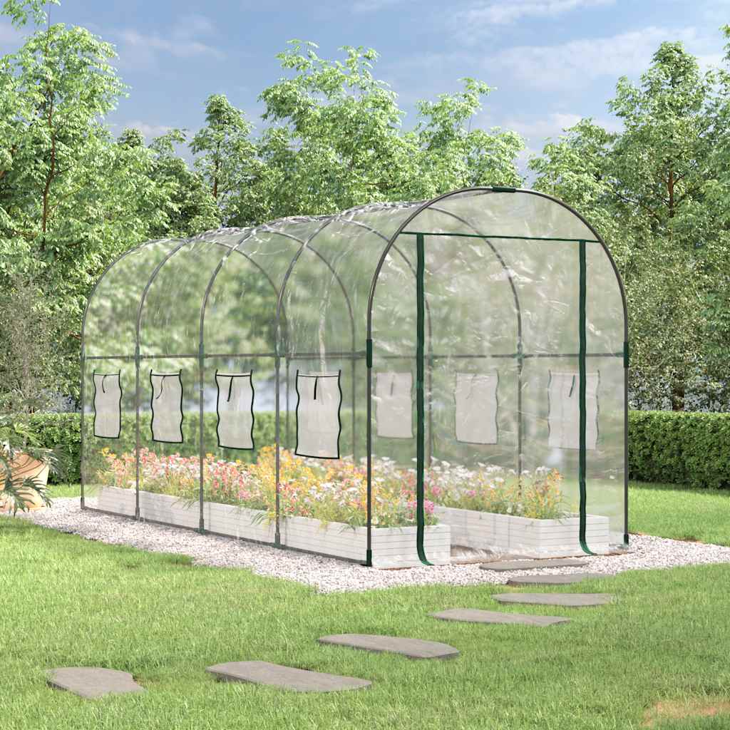 Greenhouse with Frame 160 x 200 x 192.5 cm PVC Transparent 400 cm