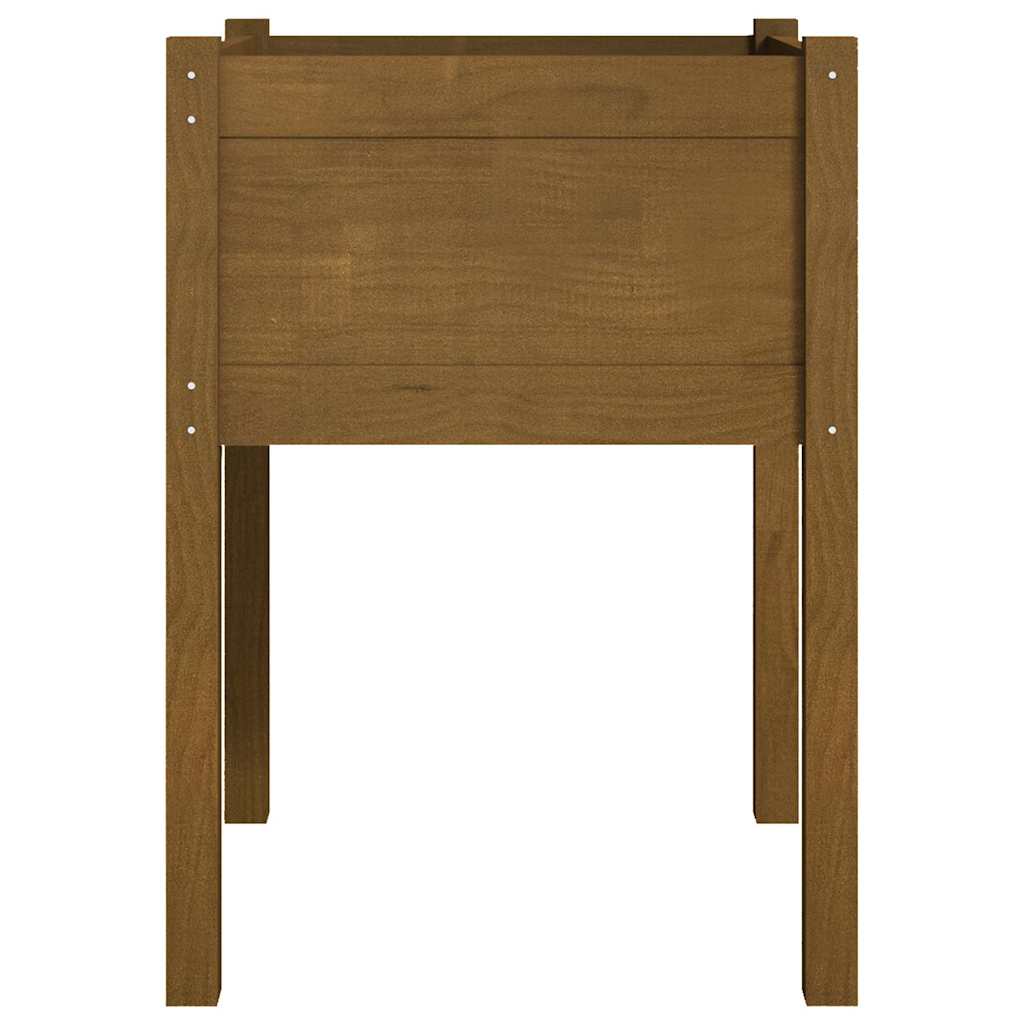 vidaXL Planter | Set of 2 | Honey Brown | Solid Pinewood | 50x50x70 cm | Durable 5
