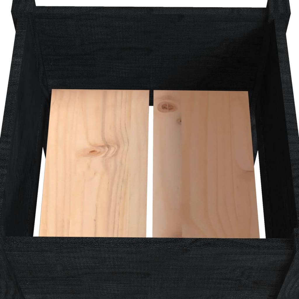 vidaXL Planter | Set of 2 | Black | Solid pinewood | Large | Built to Last 6
