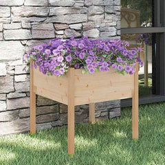 vidaXL Garden Planter | Natural wood | Solid pinewood | 70 cm | Durable 1