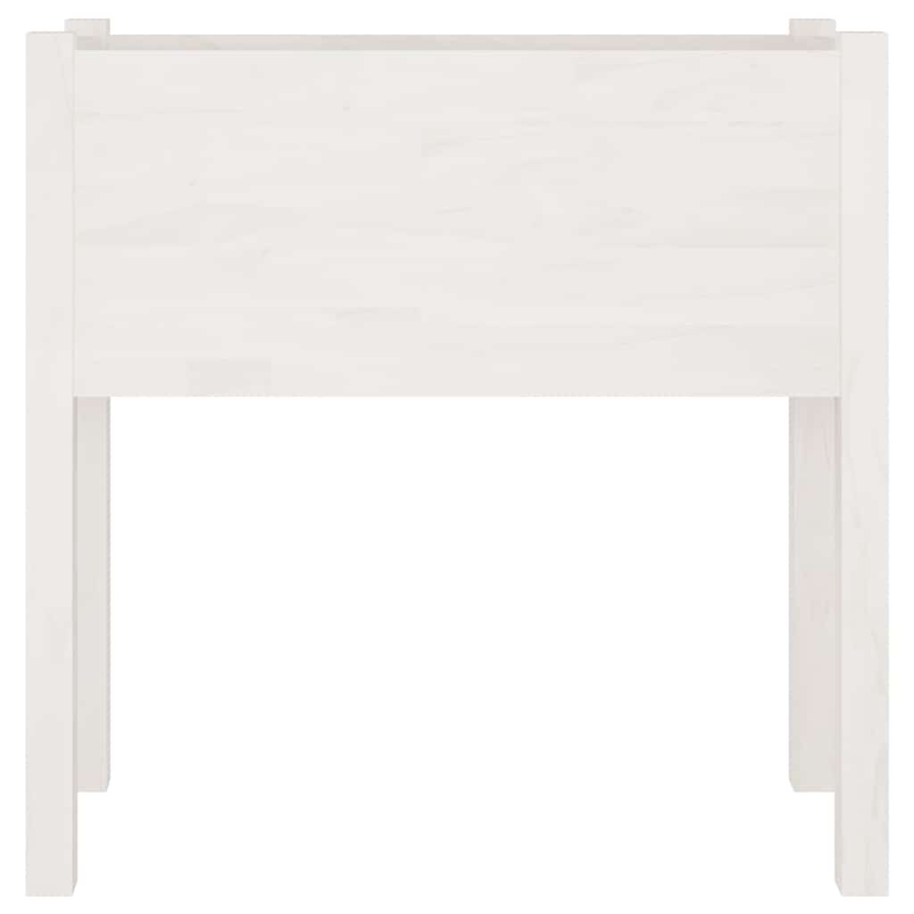 vidaXL Garden Planters 2 pcs White 70x31x70 cm Solid Wood Pine 4