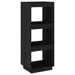 vidaXL Book Cabinet | Black | Solid Pinewood | Medium | Book Cabinet 2